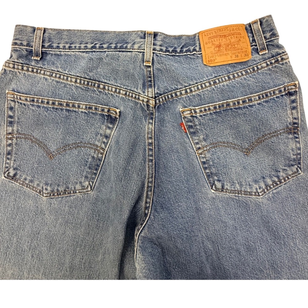 Levis 550 Relaxed Fit Jeans Mens 38x30 Medium Wash Blue Denim 00550-4891 - Picture 9 of 9